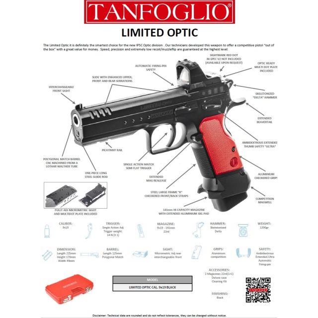 TANFOGLIO LIMITED OPTIC LF 9X19 K 2026