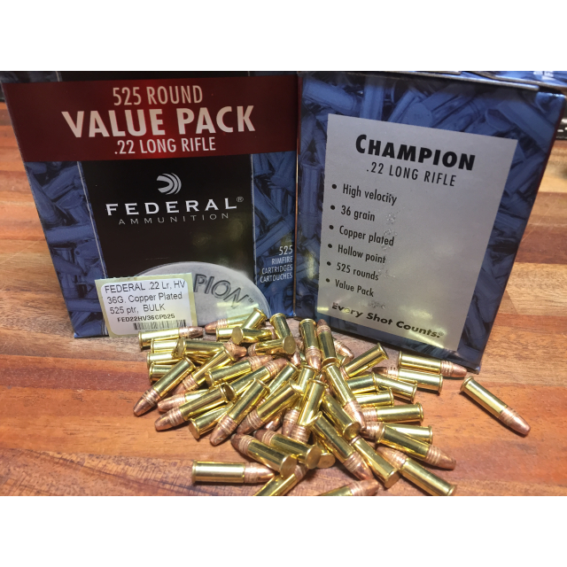 Federal .22 Lr, Extra Velocity, 525 ptr Value Pack