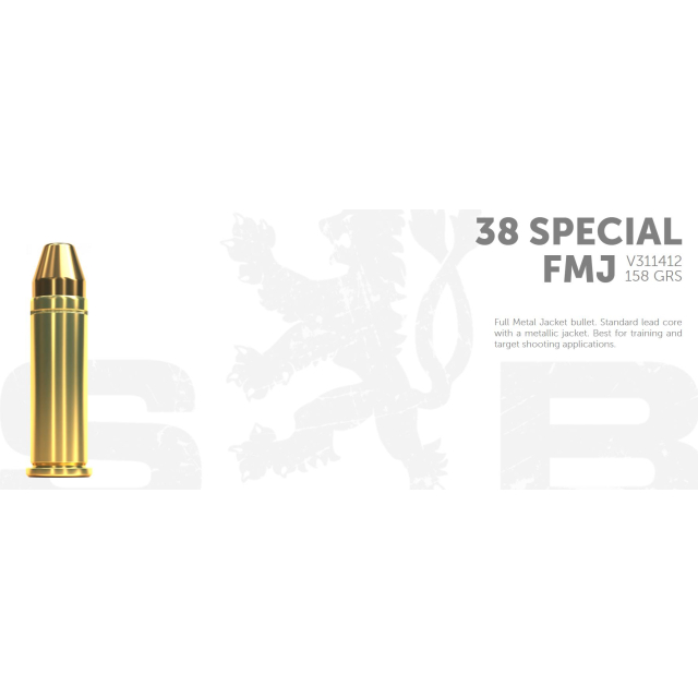 S&B .38 SPL 158G FMJ 50 ptr