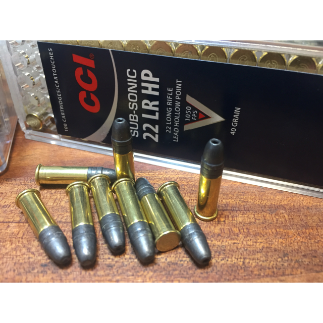 CCI .22 Lr, SUB-SONIC .22 Lr HP 100 ptr