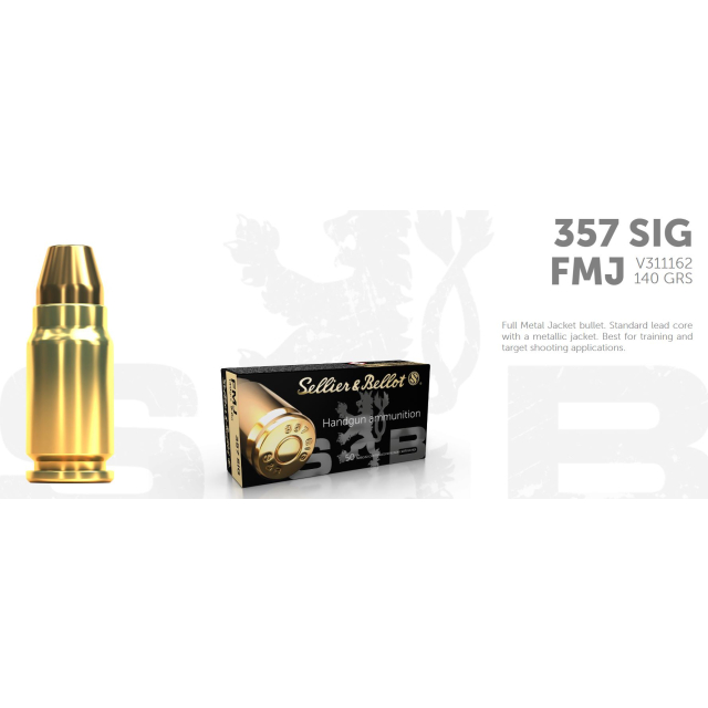 S&B .357 SIG, 140G FMJ 50 ptr