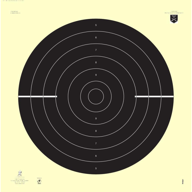 Snabbskjutningstavla med spegelslits, 60x60 cm