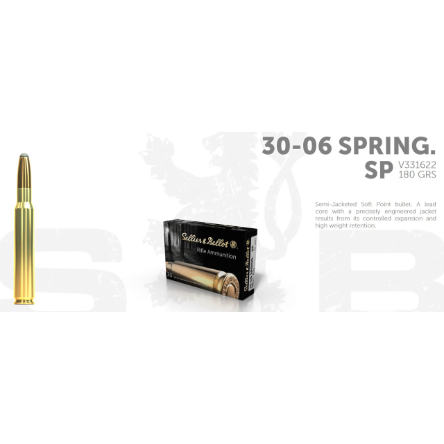 S&B .30-06 180Grs/11,7g SP 20 ptr JAKTAMMUNITION