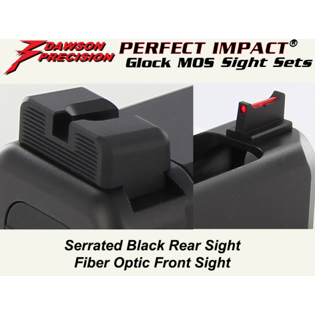 Dawson Glock Gen5 MOS Sight Combo, BLK RS 225T / FO FS .235T