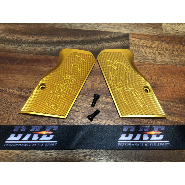 TANFOGLIO GRIP PLATE Aluminium LF CUSTOM - Gold Finish