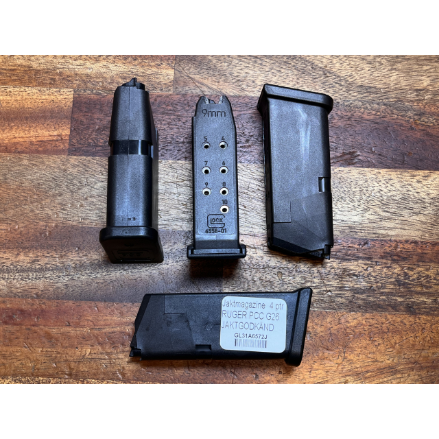 Jaktmagasin Ruger PCC Hunter 4rd 9x19 SVART BASE, JAKTGODKÄND