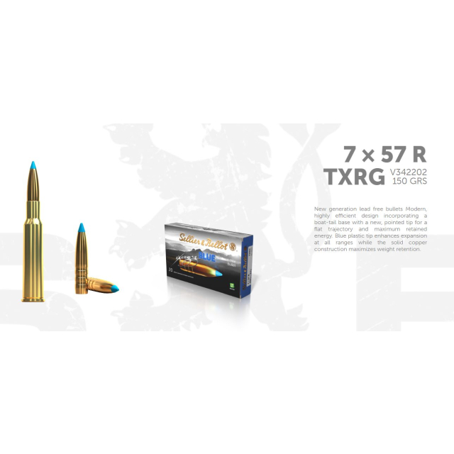 S&B EXERGY BLUE BLYFRI 7x57R 150gr 20 ptr