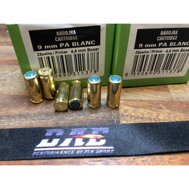 Knallpatron S&B 9 PAK Blank, 50rd, PISTOLAMMO