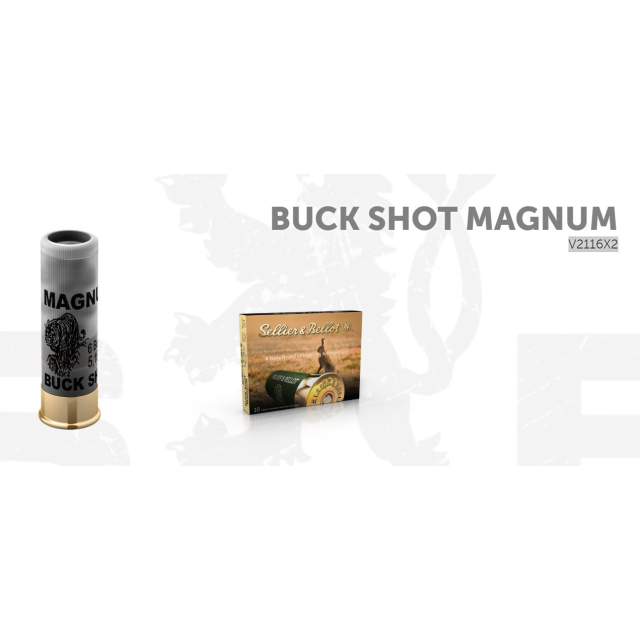 Sellier & Bellot kal 12-76 53 Gram Buck Shot Magnu