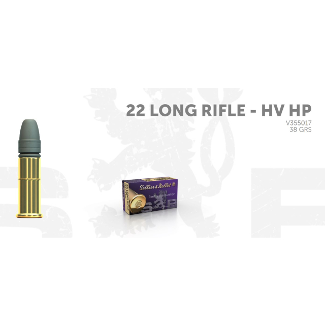 S&B .22 Lr HV HP 38G LHP, 50 ptr V355017