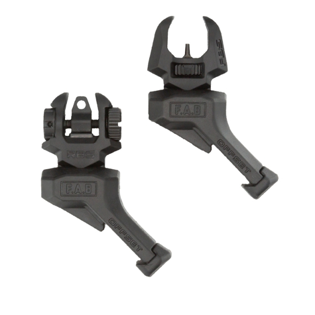 Offset folding Back Up Flip Up sights kit, BUIS, BLK