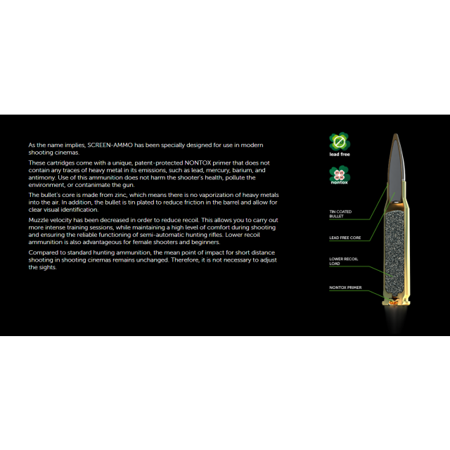 S&B .223R 40G SCR, SCREEN-AMMO 100 ptr