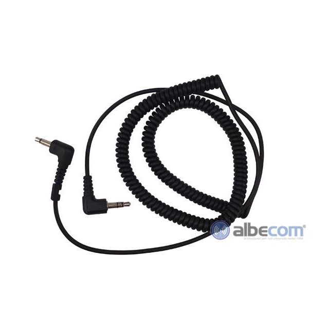 Kabel Hörselskydd 3,5mm.FL8H-SV-Vinklad kontakt, A