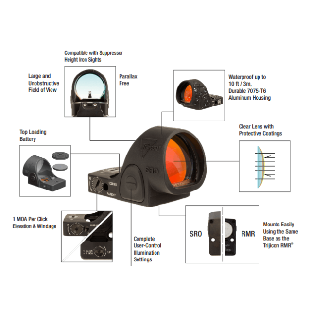 Trijicon SRO Rödpunktsikte 5,0 MOA