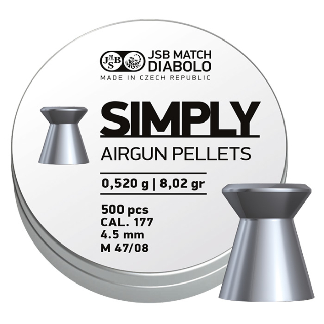 JSB Simply Airgun Pellets, 4,5 mm