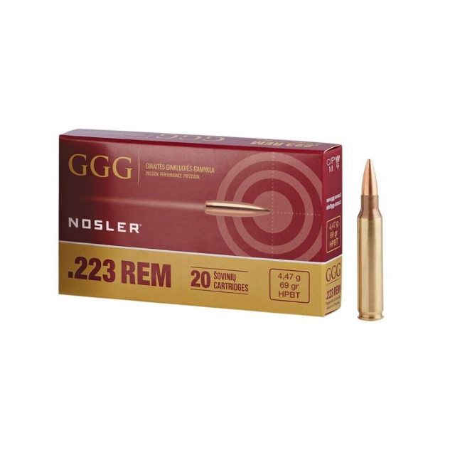 GGG .223R 69G NOSLER HPBT, 20 ptr