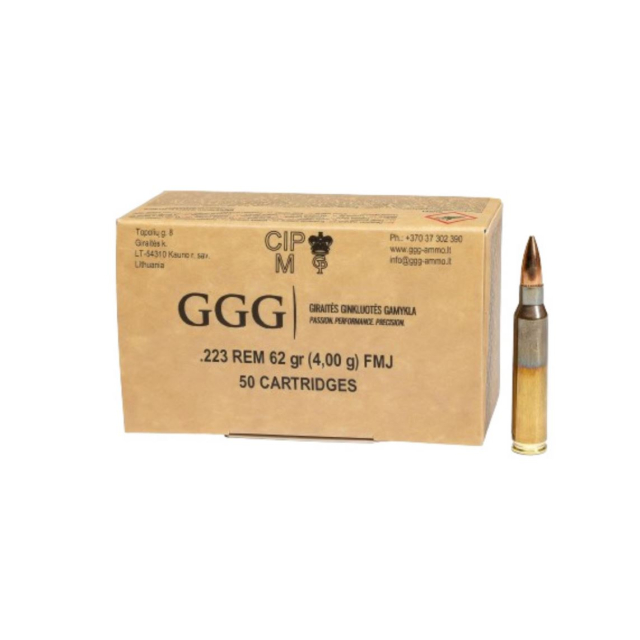 GGG .223R 62G FMJ, 50 ptr