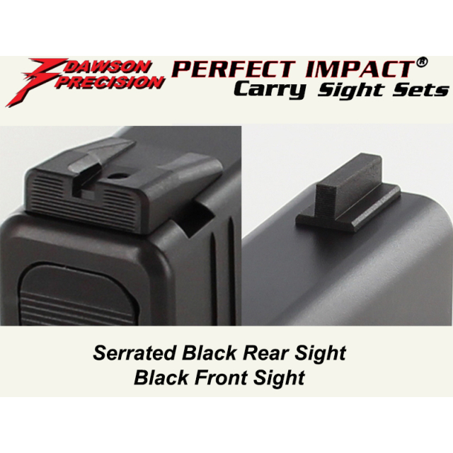 Glock Sight Set BLK Gen1-4 RS .225T / FS .105T