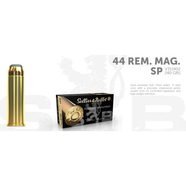 S&B .44 Magnum 240G SP, 50 ptr