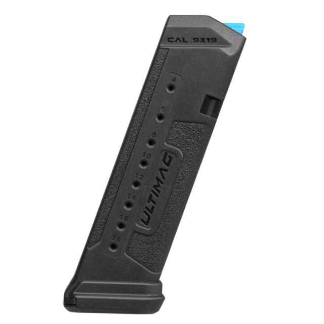 Polymer Magasin 18 Round 9x19mm for Glock G17 BLK
