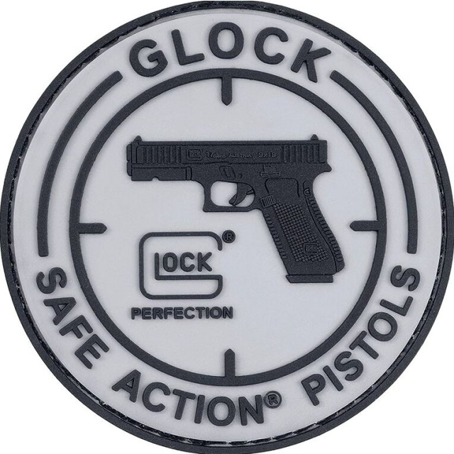 Patch Glock Rubber Badge, Velcro with Counterpart,