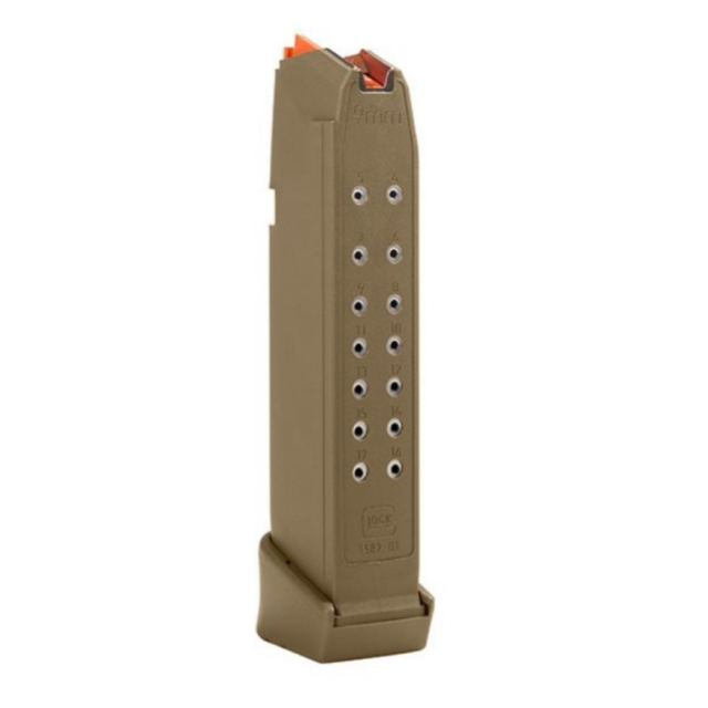 Glock magasin G19X +2, G17+2 (19rds) 9x19 COYOTE / ORANGE FOLLOWER