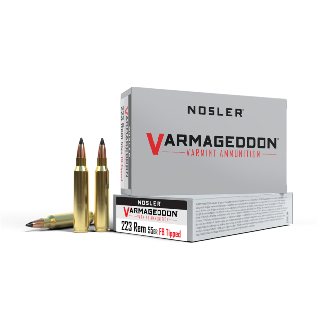 NOSLER .223 Rem 55gr FB Tipped Varmageddon, 20 ptr