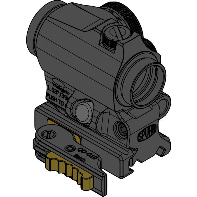 Spuhr Aimpoint T-2 Magnifier Mount H39mm/1.53" QDP