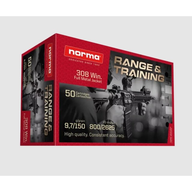 Norma .308W Range & Training 9,7g/150gr FMJ 50 ptr