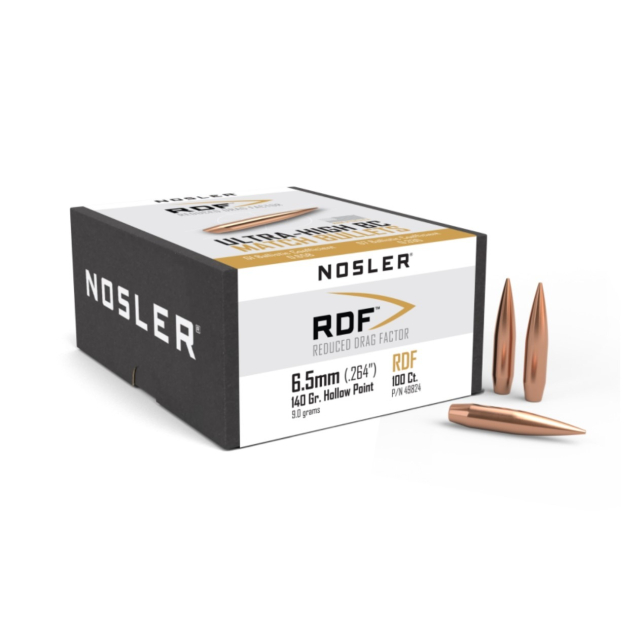 NOSLER RDF 6,5mm (.264") 140Gr / 9g, 100 kulor