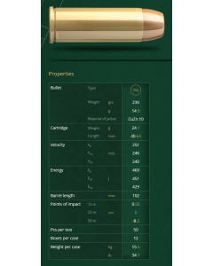 S&B .45 COLT 230G FMJ