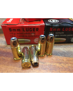 GECO 9x19 115 Grain JHP, 50 ptr