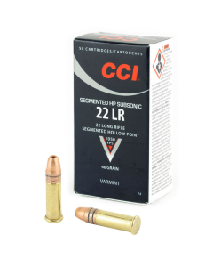CCI .22 Lr, Segmented HP Subsonic 40G, 50 ptr (74)