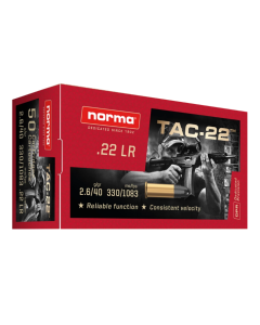 Norma TAC-22 .22 Lr 40g LRN 50 ptr