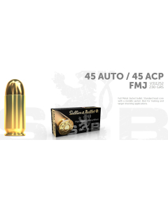 S&B .45 ACP 230G FMJ 50 ptr