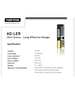 Norma AD-LER 12/70 Anti Drone - Long Effective Ran