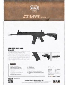 Mauser M-15 DMR Black .22 Lr 45cm 