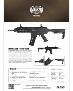 Mauser M15 Tactical Black .22Lr 30cm