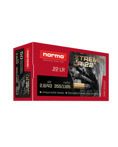 Norma XTREME LR-22 .22 Lr 40g LRN 50 ptr