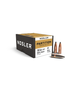 NOSLER Partition Hunting .30 Cal (.308") 165 Gr Spritzer 50 kulor