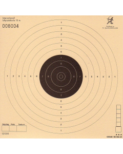 Luftpistoltavla samtliga ringar 17x17 cm, 250 st