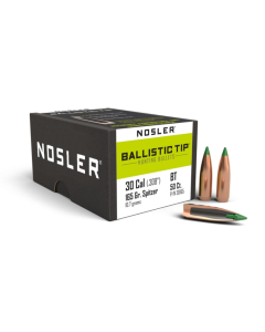 NOSLER Ballistic Tip Hunting .30 Cal (.308") 165 Gr Spritzer 50 kulor