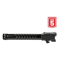 ZEV Optimized Match Barrel, G17 Gen5, 1/2x28 Thread, DLC BLK