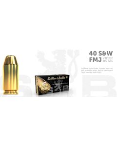 S&B .40 S&W 180G FMJ 50 ptr