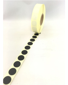 Klisterlappar RUND 12mm SVART