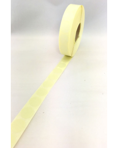 Klisterlappar RUND 12mm GRÄDDVIT