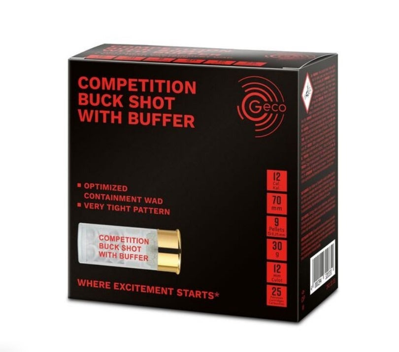 GECO Competition Buck Shot with Buffer 12/70, 25 p
