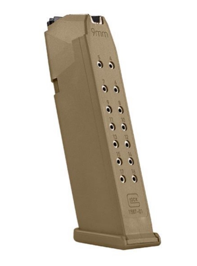 Glock Magasin G19X 17 rd 9x19 COYOTE FINISH / BLK FOLLOWER