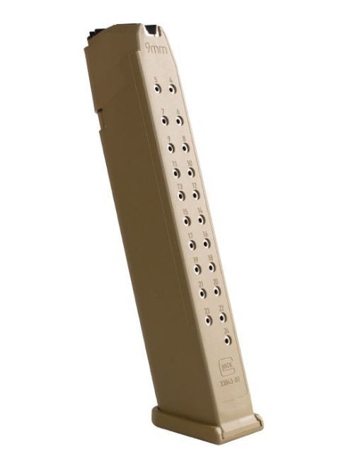 Glock Magasin 9x19 COMPETITION 165mm, 24rd COYOTE