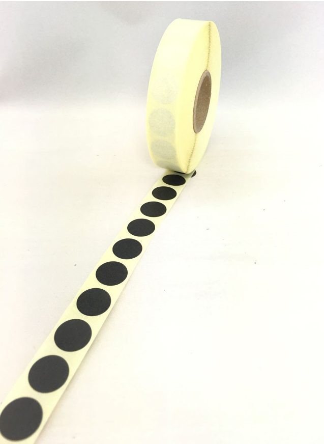 Klisterlappar RUND 12mm SVART